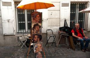 Montmartre,Populated with portrait painters and artists   